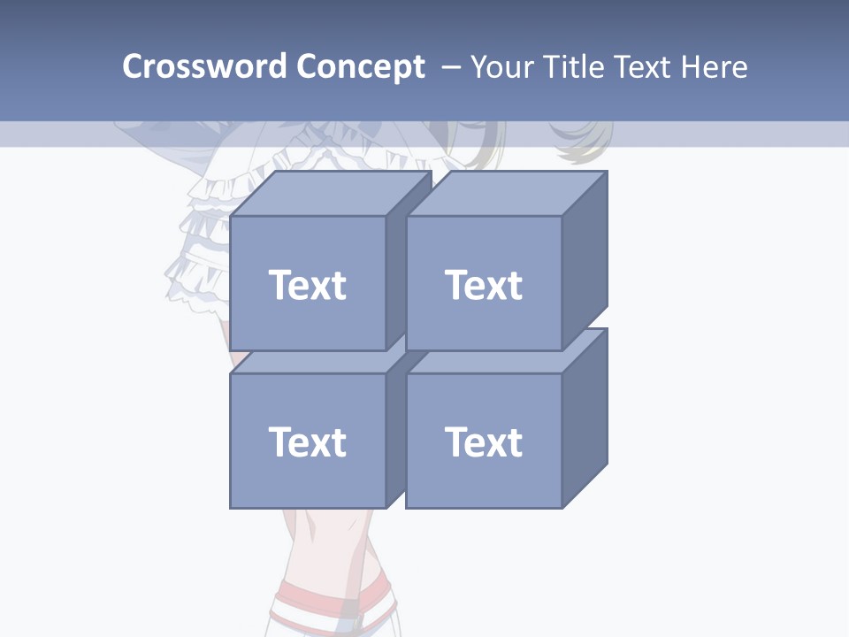 A Girl In A Short Skirt And Boots Is Standing Next To A Wall PowerPoint Template