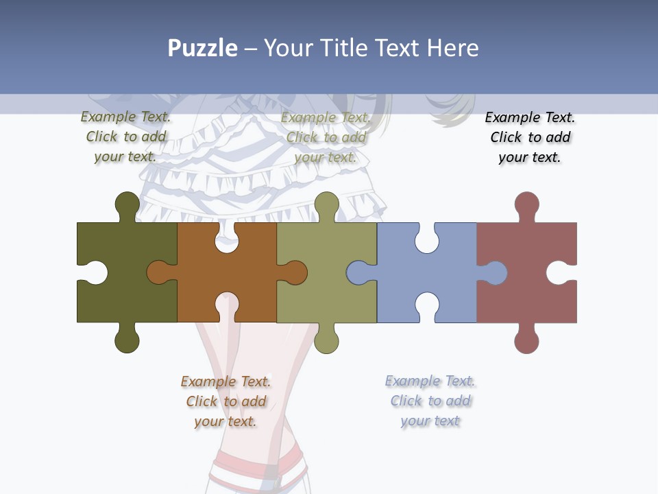 A Girl In A Short Skirt And Boots Is Standing Next To A Wall PowerPoint Template