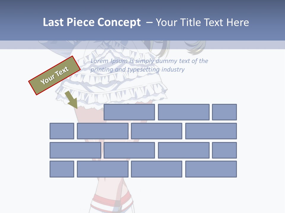 A Girl In A Short Skirt And Boots Is Standing Next To A Wall PowerPoint Template