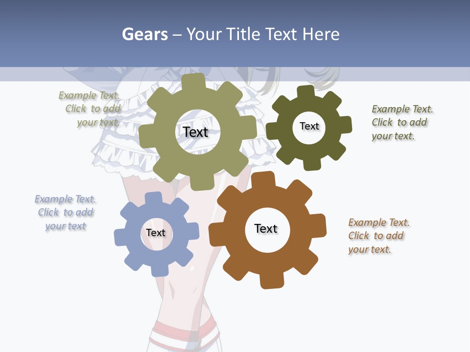 A Girl In A Short Skirt And Boots Is Standing Next To A Wall PowerPoint Template