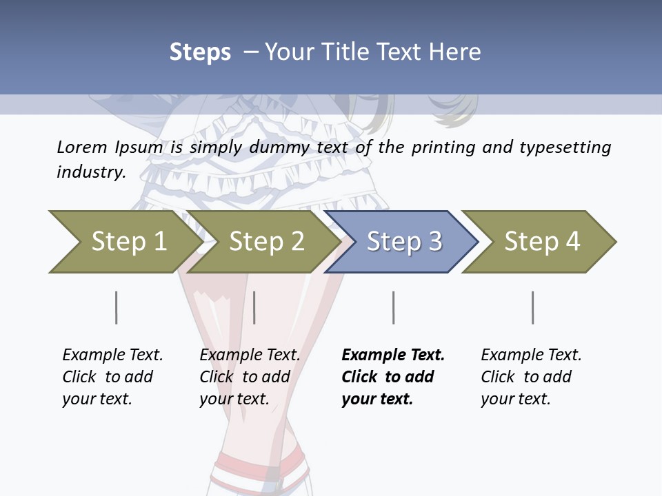 A Girl In A Short Skirt And Boots Is Standing Next To A Wall PowerPoint Template