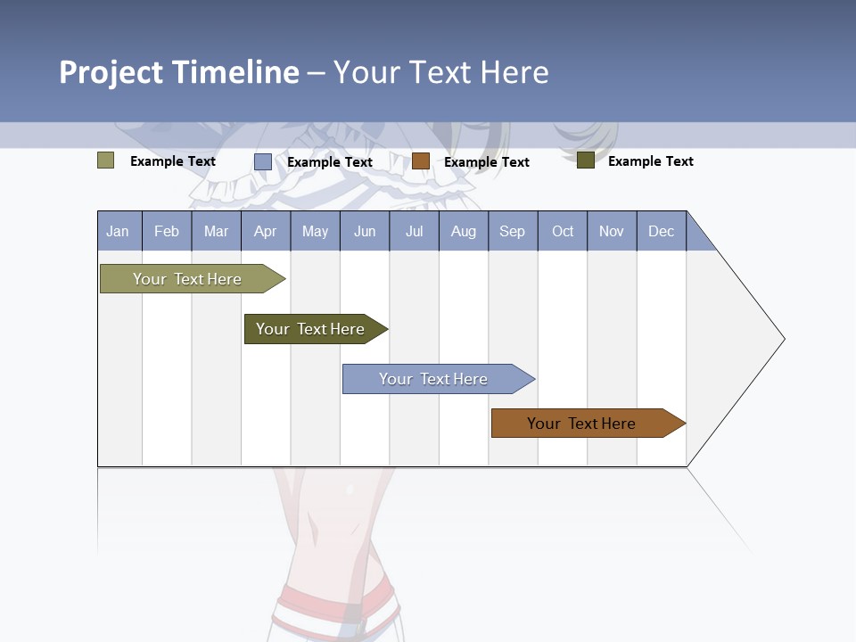 A Girl In A Short Skirt And Boots Is Standing Next To A Wall PowerPoint Template