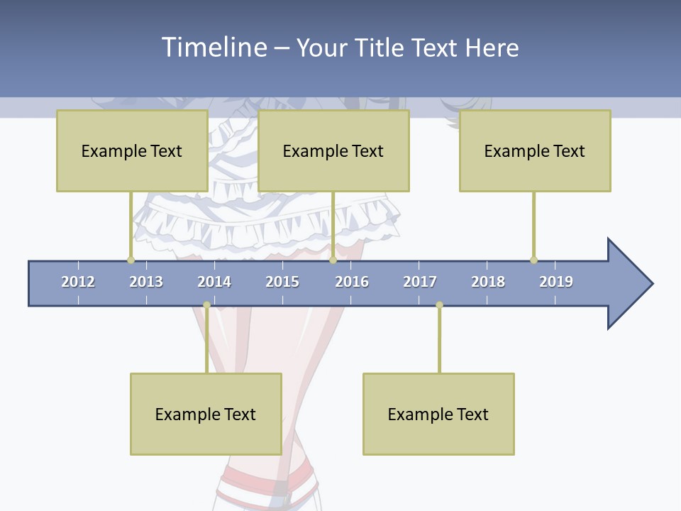 A Girl In A Short Skirt And Boots Is Standing Next To A Wall PowerPoint Template