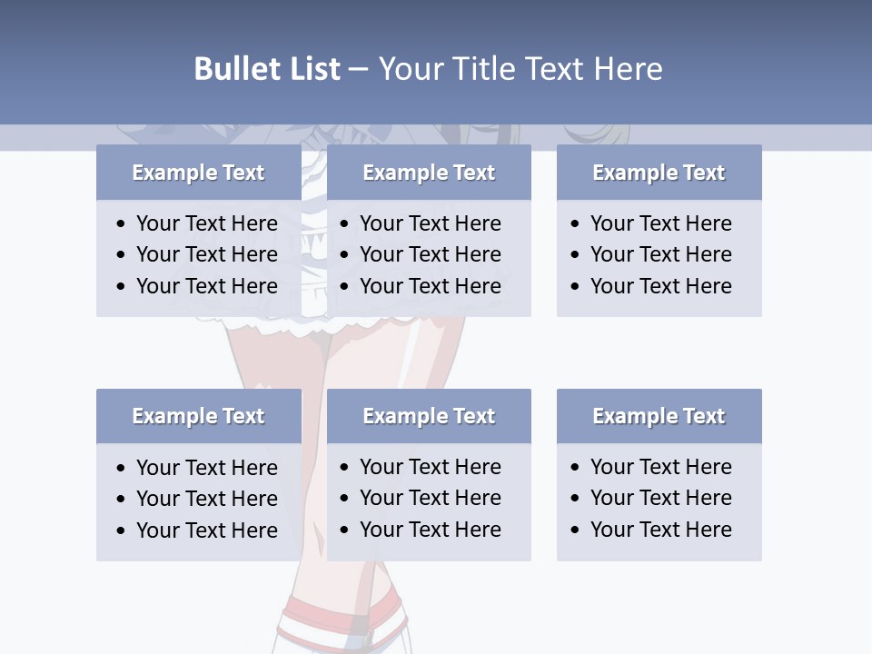 A Girl In A Short Skirt And Boots Is Standing Next To A Wall PowerPoint Template