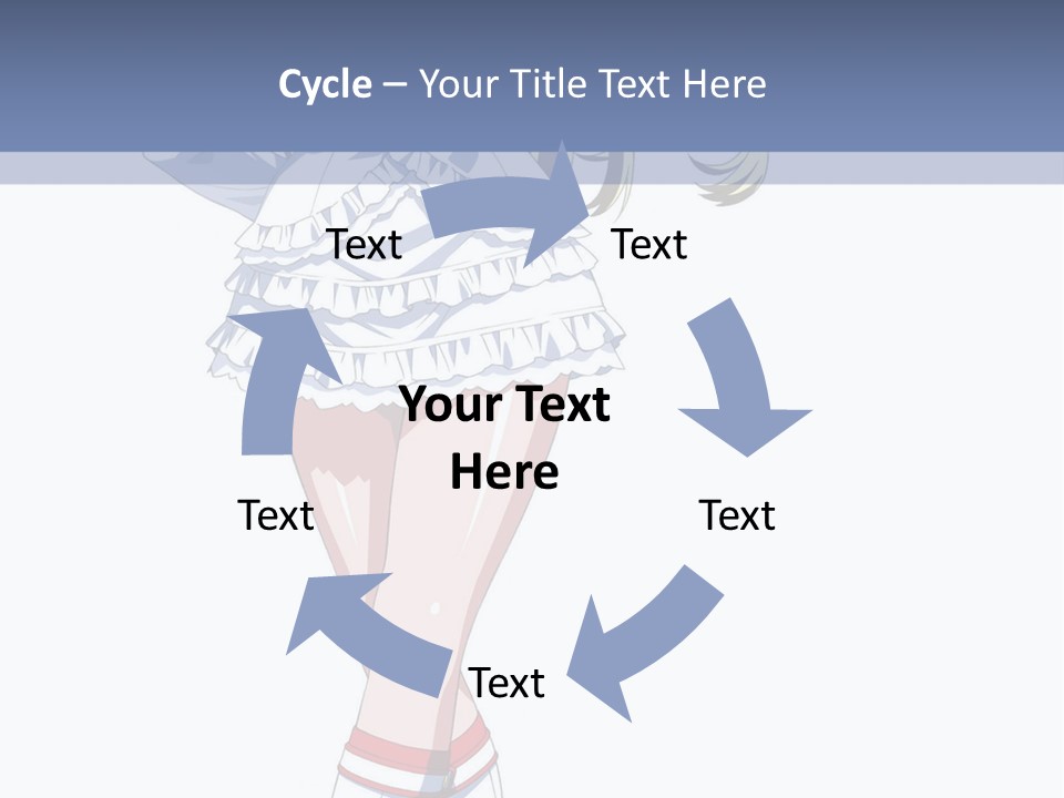 A Girl In A Short Skirt And Boots Is Standing Next To A Wall PowerPoint Template