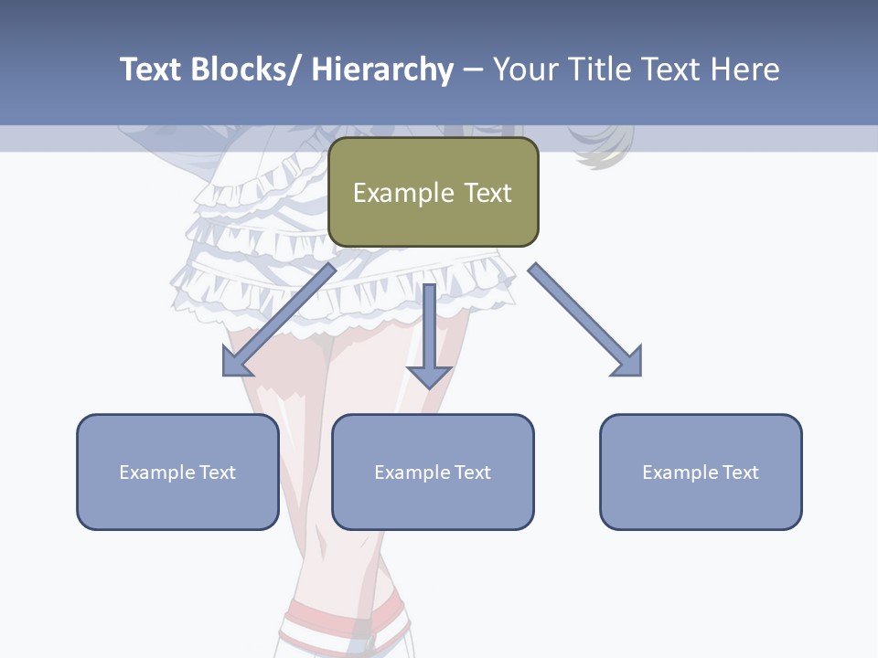 A Girl In A Short Skirt And Boots Is Standing Next To A Wall PowerPoint Template