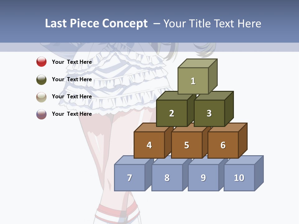 A Girl In A Short Skirt And Boots Is Standing Next To A Wall PowerPoint Template