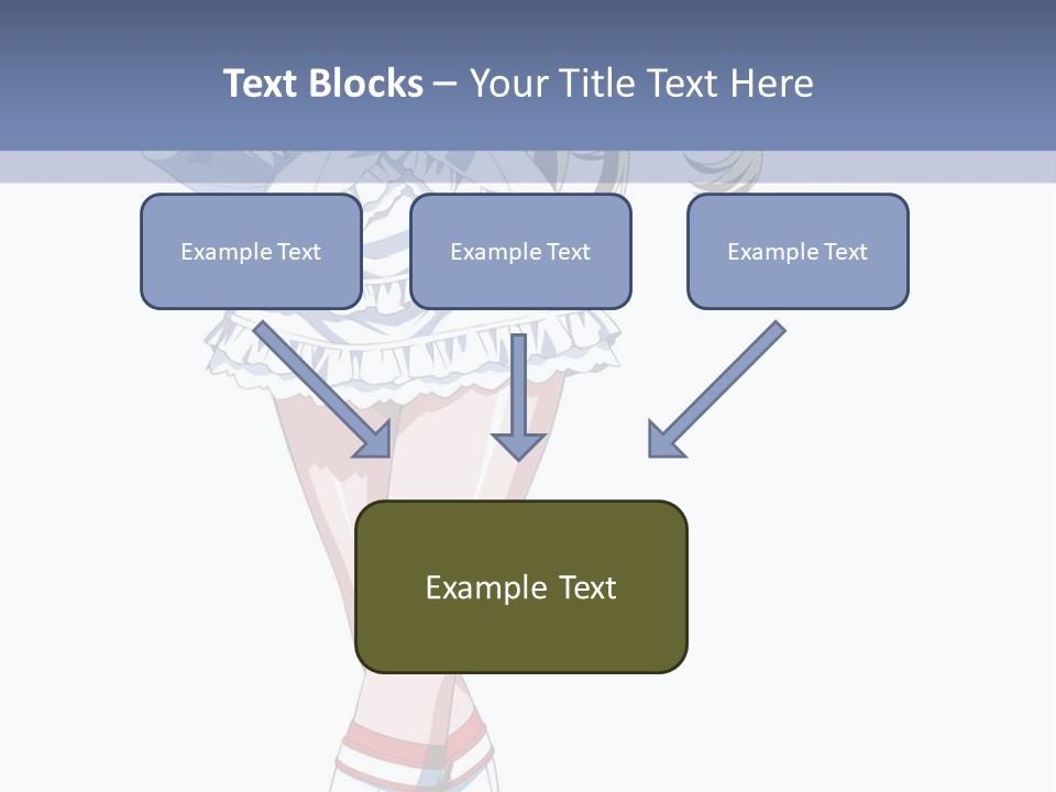 A Girl In A Short Skirt And Boots Is Standing Next To A Wall PowerPoint Template