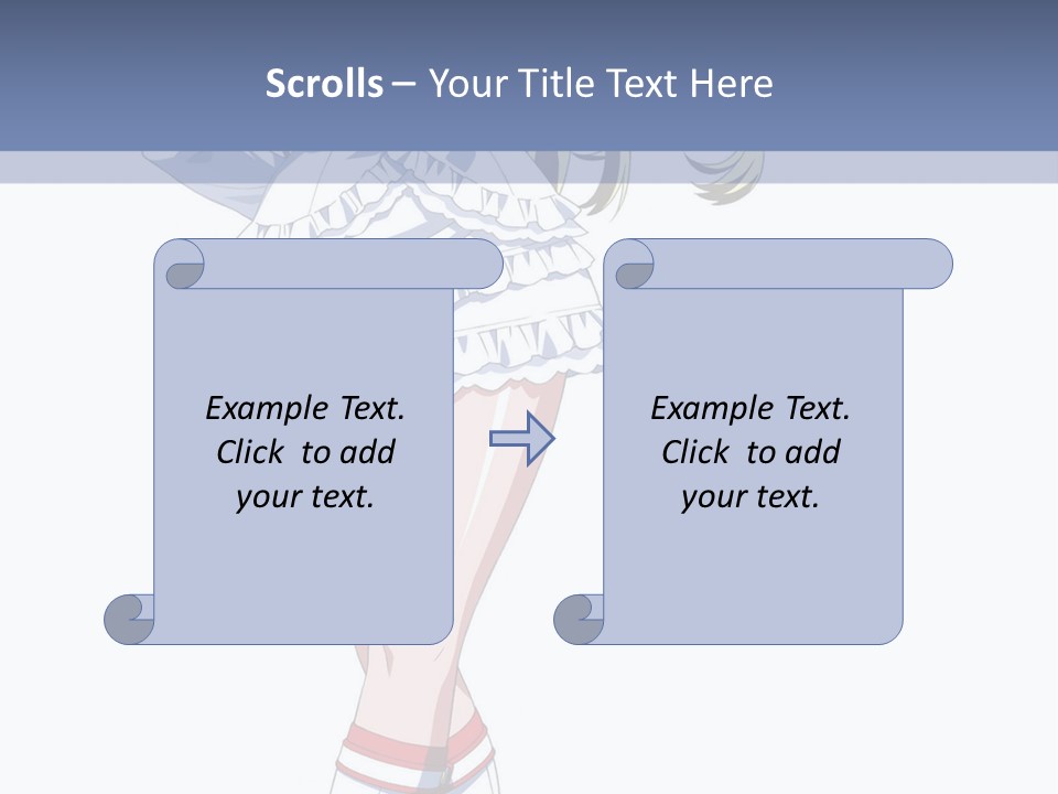 A Girl In A Short Skirt And Boots Is Standing Next To A Wall PowerPoint Template