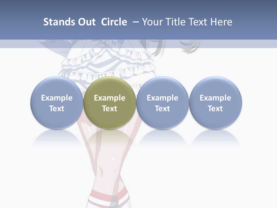 A Girl In A Short Skirt And Boots Is Standing Next To A Wall PowerPoint Template