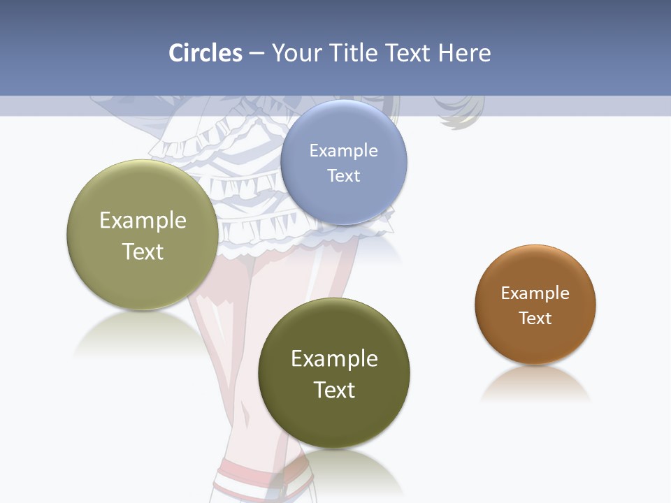 A Girl In A Short Skirt And Boots Is Standing Next To A Wall PowerPoint Template