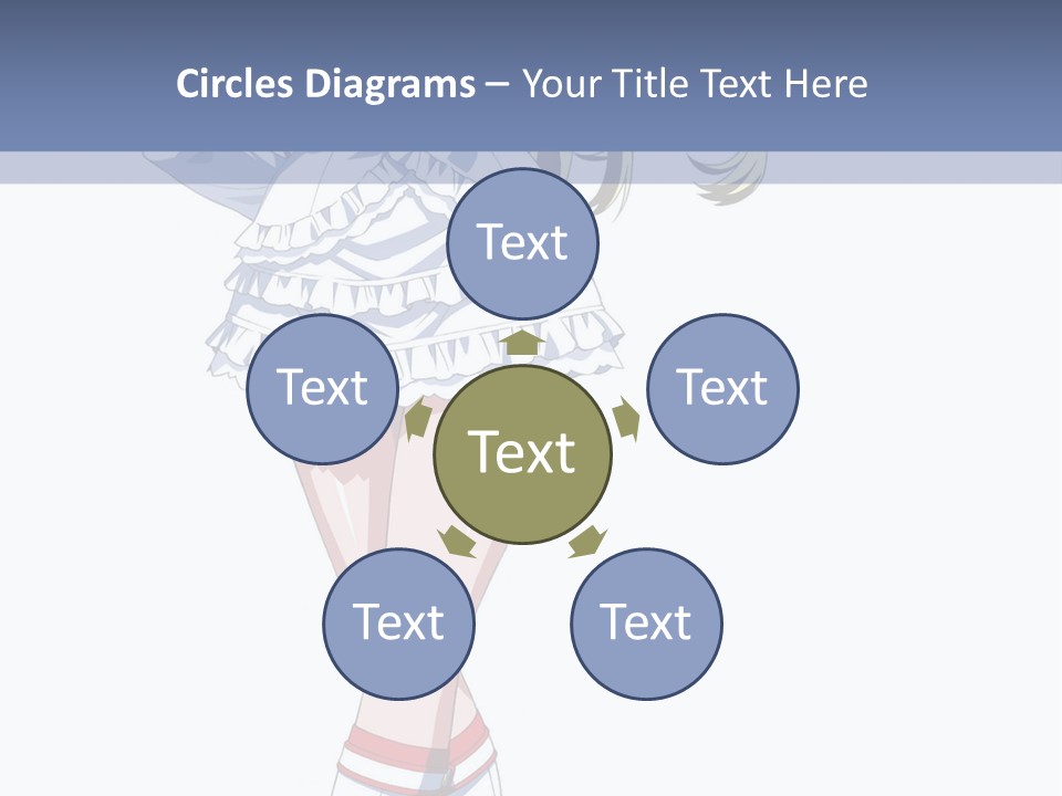 A Girl In A Short Skirt And Boots Is Standing Next To A Wall PowerPoint Template