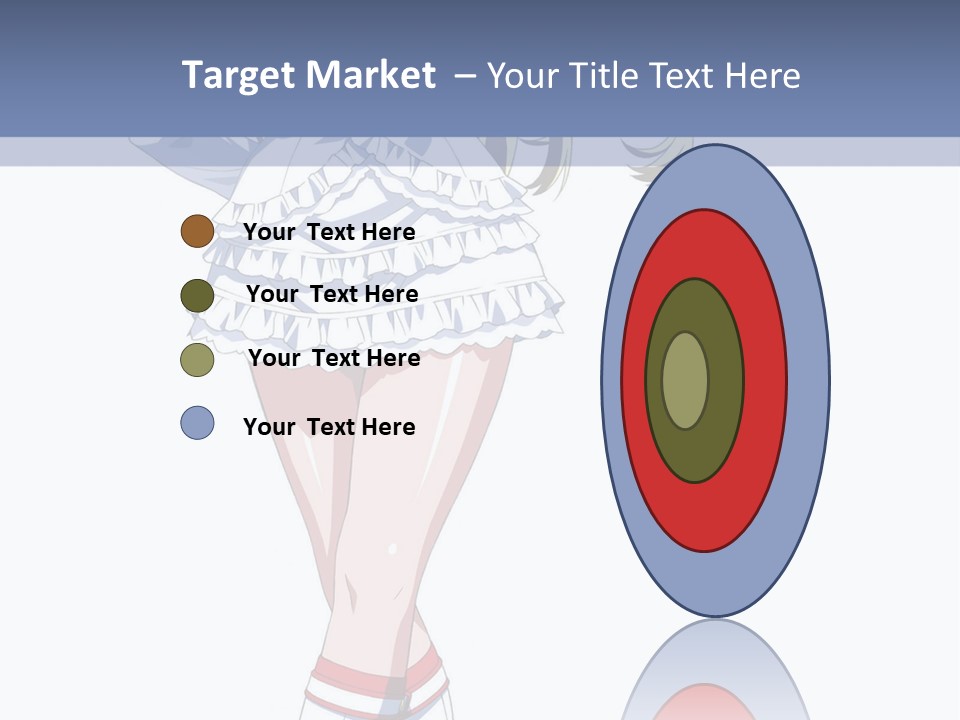 A Girl In A Short Skirt And Boots Is Standing Next To A Wall PowerPoint Template