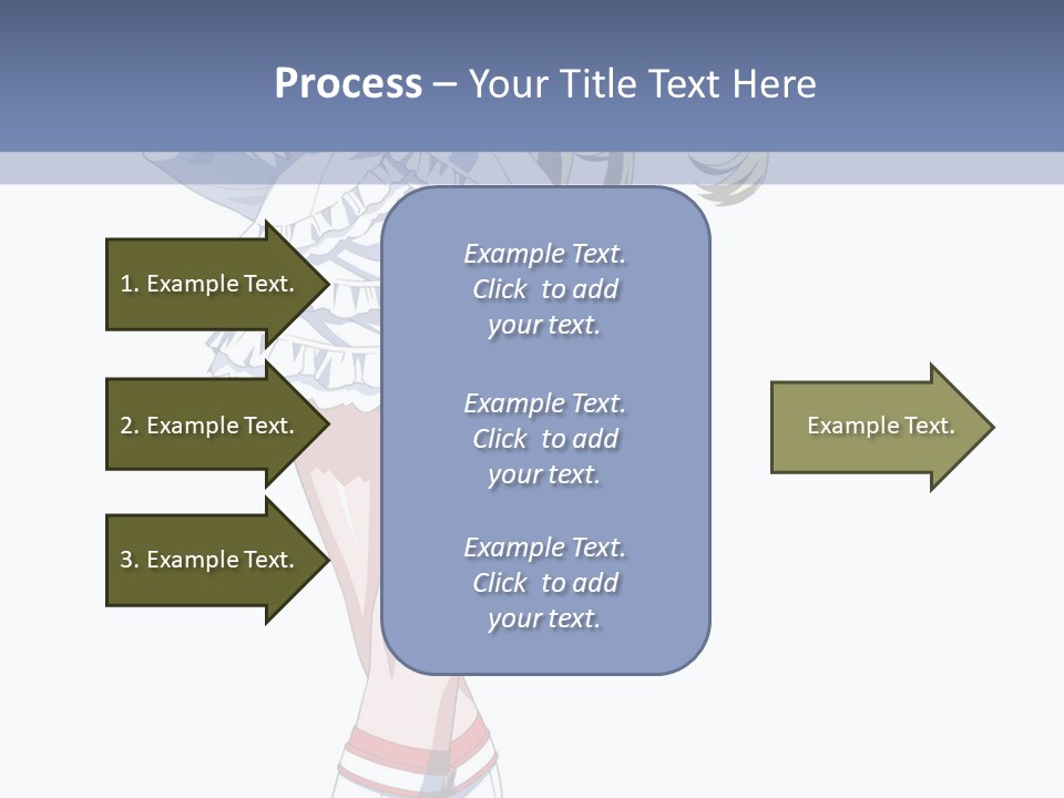 A Girl In A Short Skirt And Boots Is Standing Next To A Wall PowerPoint Template