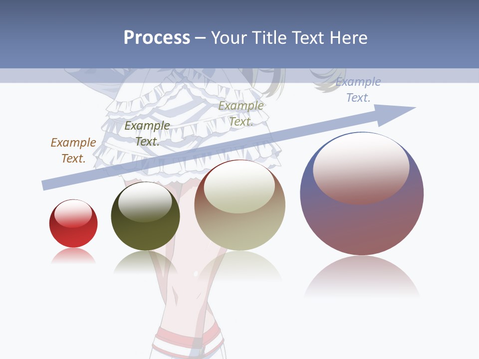 A Girl In A Short Skirt And Boots Is Standing Next To A Wall PowerPoint Template