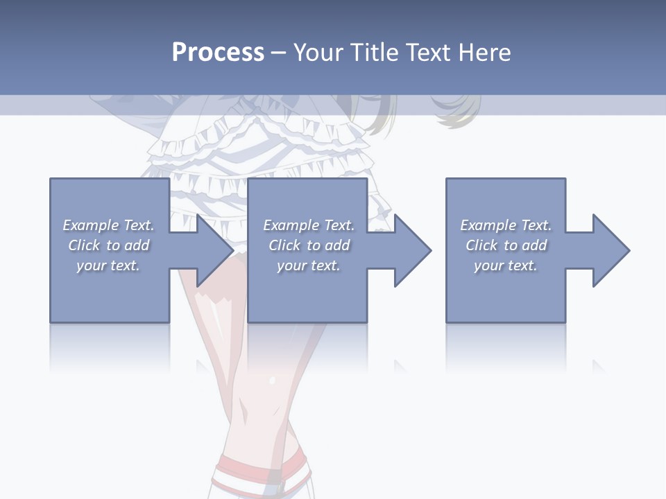 A Girl In A Short Skirt And Boots Is Standing Next To A Wall PowerPoint Template