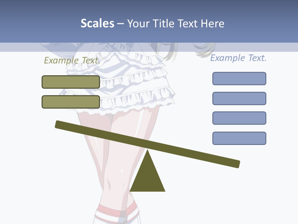 A Girl In A Short Skirt And Boots Is Standing Next To A Wall PowerPoint Template