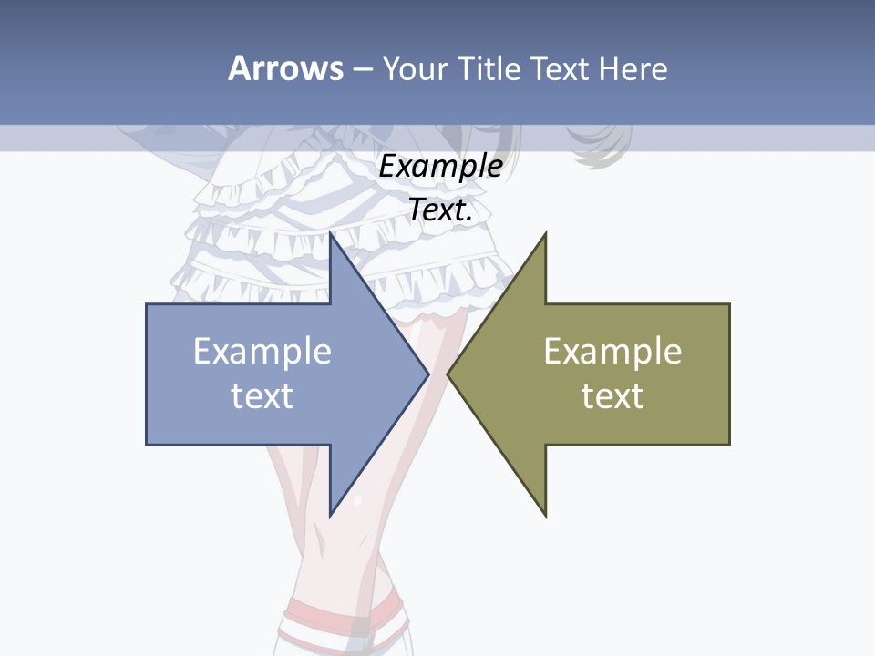 A Girl In A Short Skirt And Boots Is Standing Next To A Wall PowerPoint Template