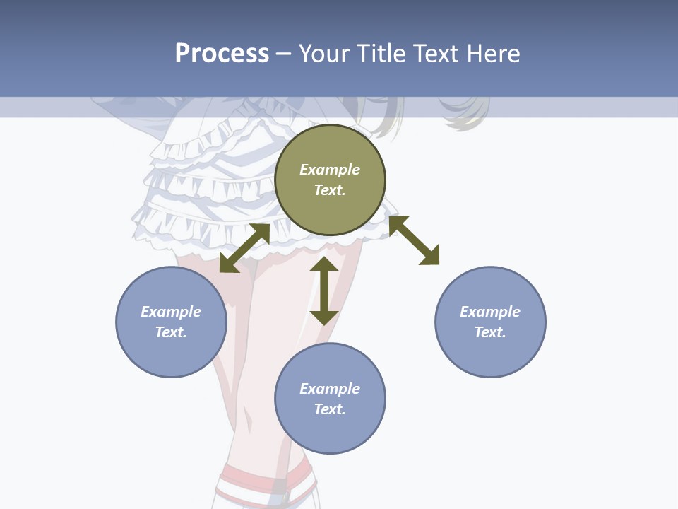 A Girl In A Short Skirt And Boots Is Standing Next To A Wall PowerPoint Template