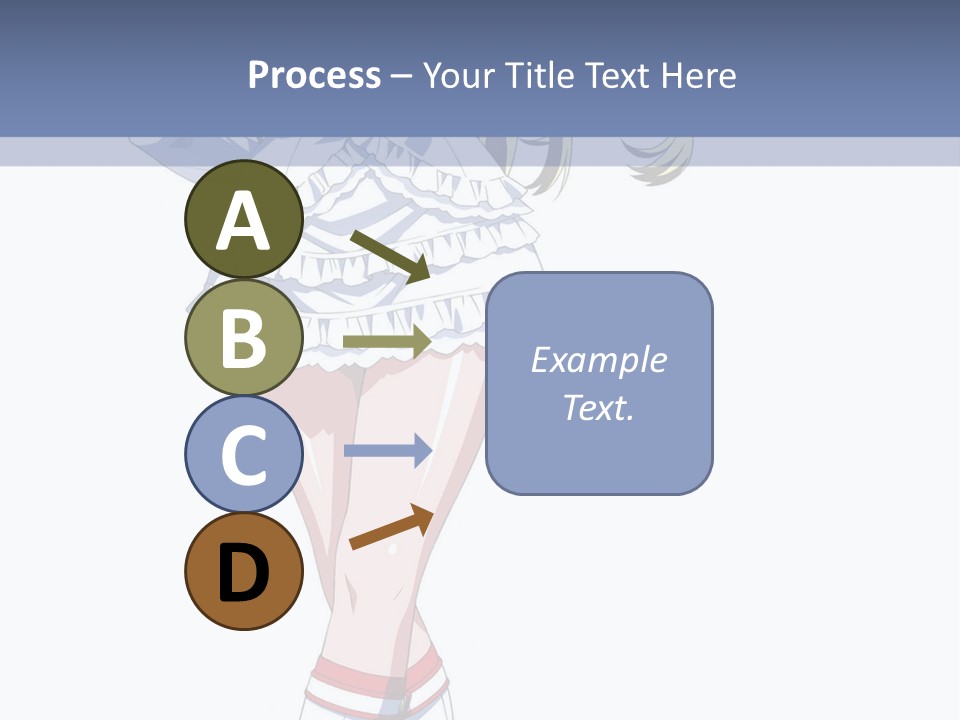 A Girl In A Short Skirt And Boots Is Standing Next To A Wall PowerPoint Template