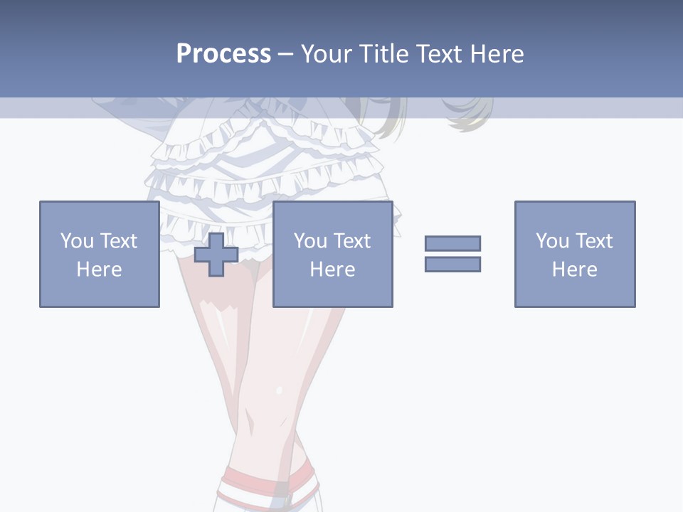 A Girl In A Short Skirt And Boots Is Standing Next To A Wall PowerPoint Template