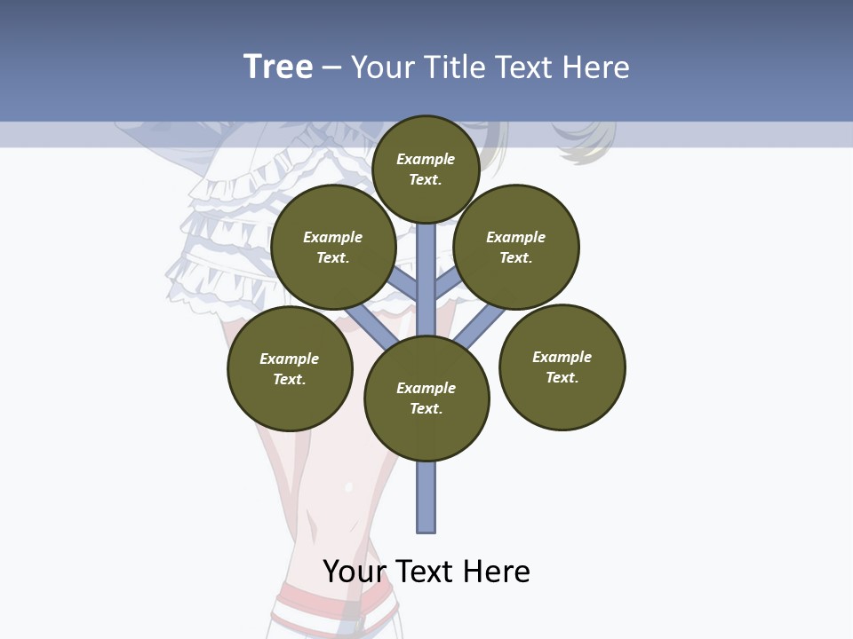 A Girl In A Short Skirt And Boots Is Standing Next To A Wall PowerPoint Template