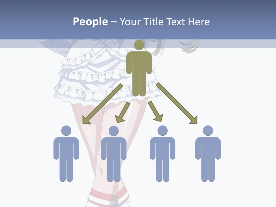 A Girl In A Short Skirt And Boots Is Standing Next To A Wall PowerPoint Template