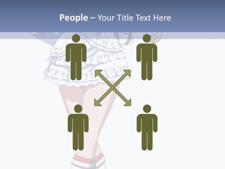 A Girl In A Short Skirt And Boots Is Standing Next To A Wall PowerPoint Template