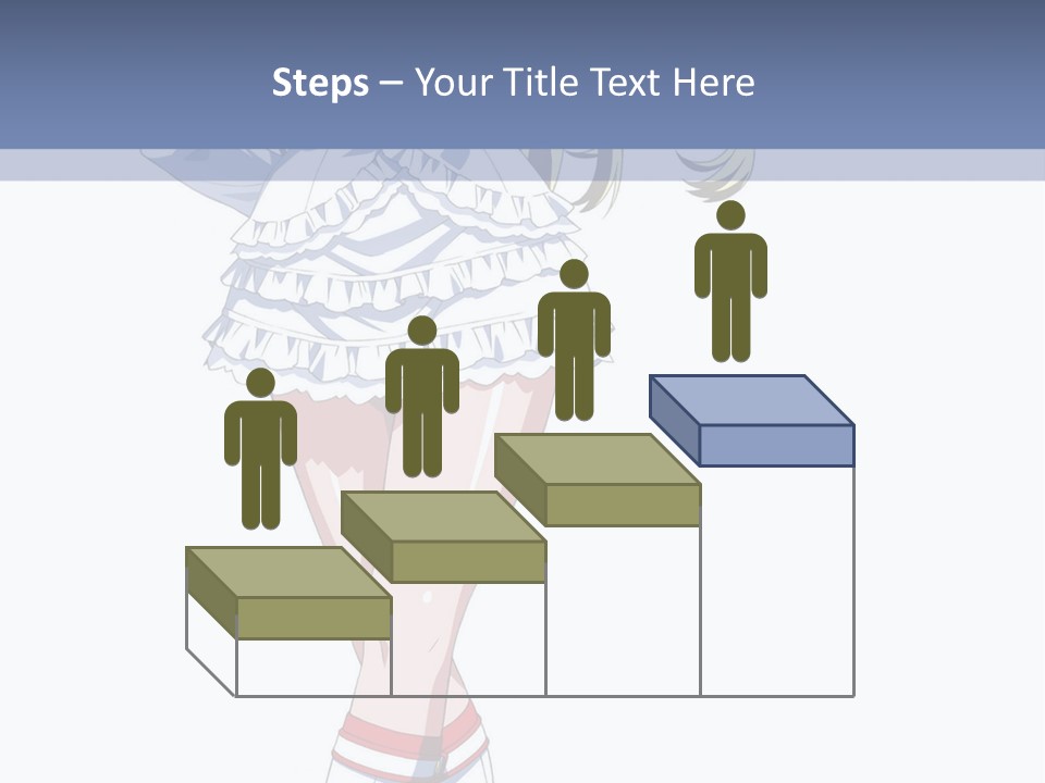 A Girl In A Short Skirt And Boots Is Standing Next To A Wall PowerPoint Template