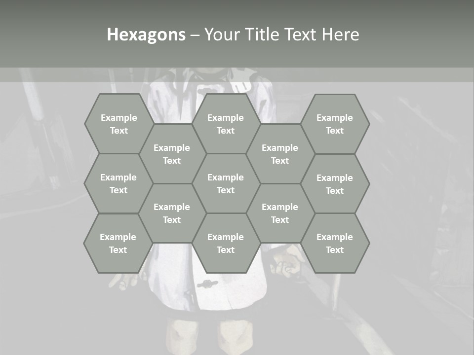 A Girl In A White Coat Is Standing On The Street PowerPoint Template