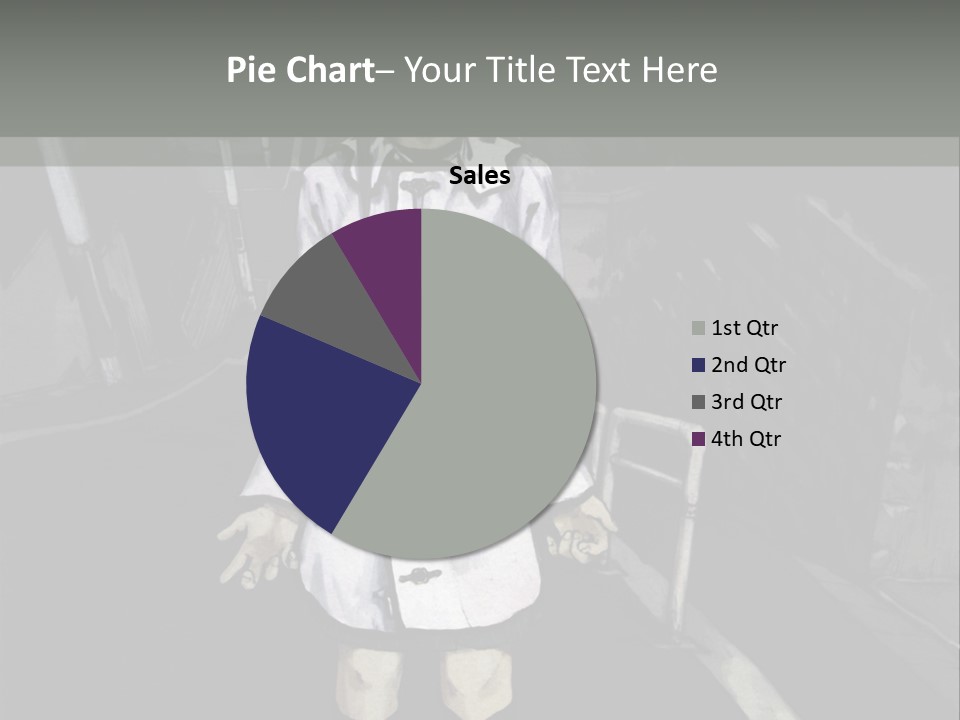 A Girl In A White Coat Is Standing On The Street PowerPoint Template