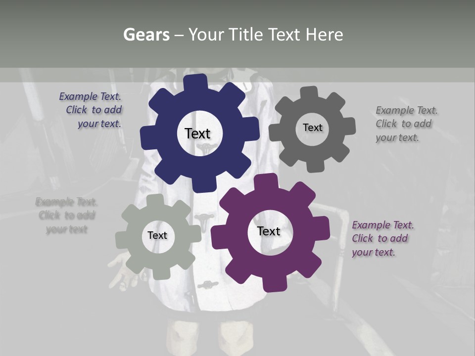 A Girl In A White Coat Is Standing On The Street PowerPoint Template