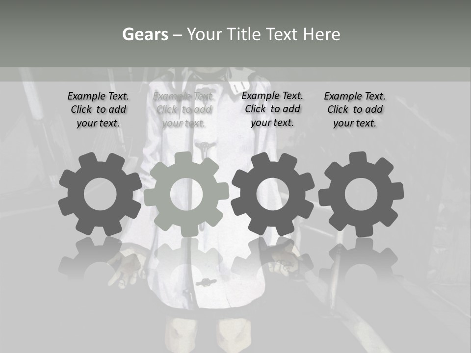 A Girl In A White Coat Is Standing On The Street PowerPoint Template