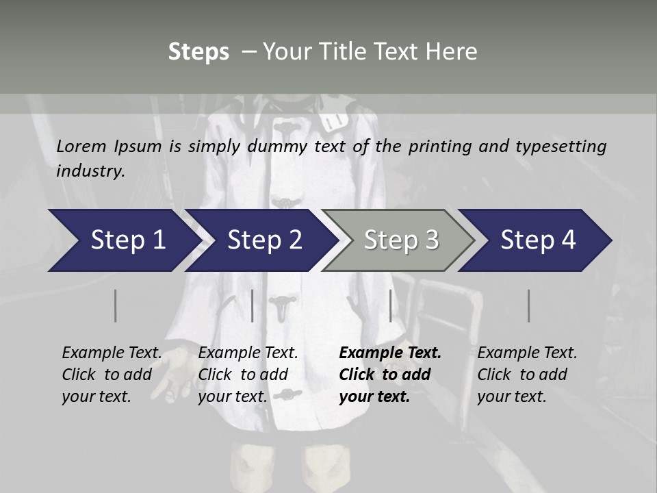A Girl In A White Coat Is Standing On The Street PowerPoint Template
