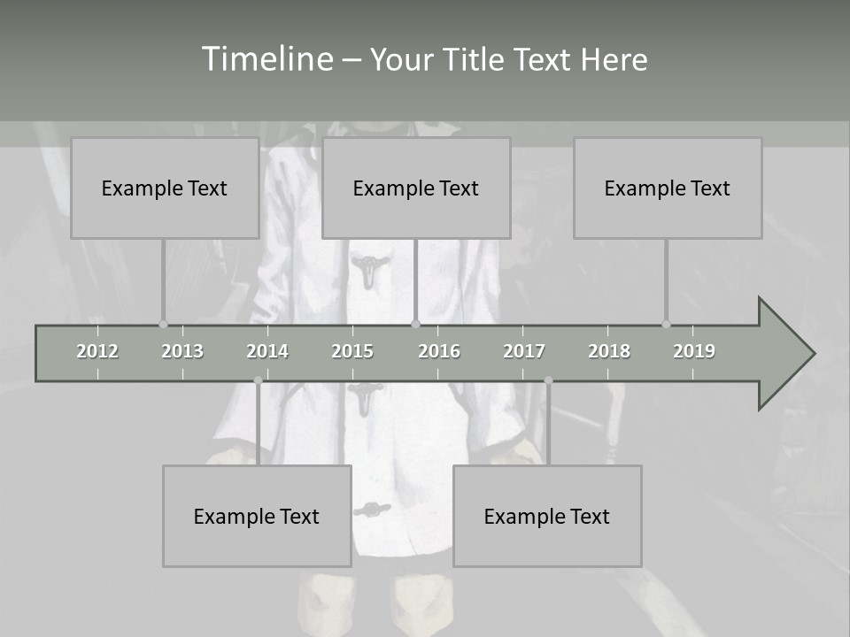 A Girl In A White Coat Is Standing On The Street PowerPoint Template