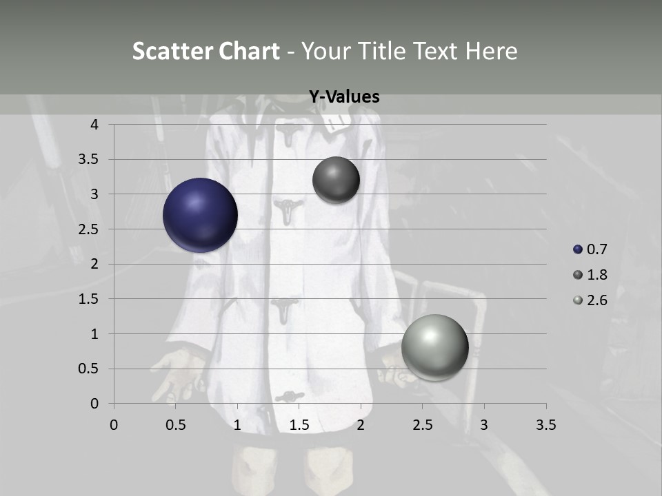 A Girl In A White Coat Is Standing On The Street PowerPoint Template