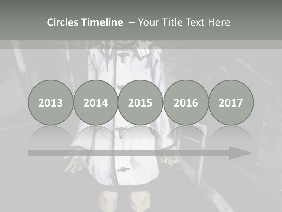 A Girl In A White Coat Is Standing On The Street PowerPoint Template