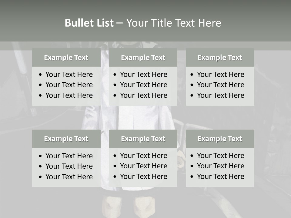 A Girl In A White Coat Is Standing On The Street PowerPoint Template