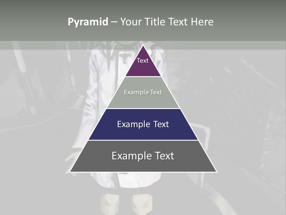 A Girl In A White Coat Is Standing On The Street PowerPoint Template