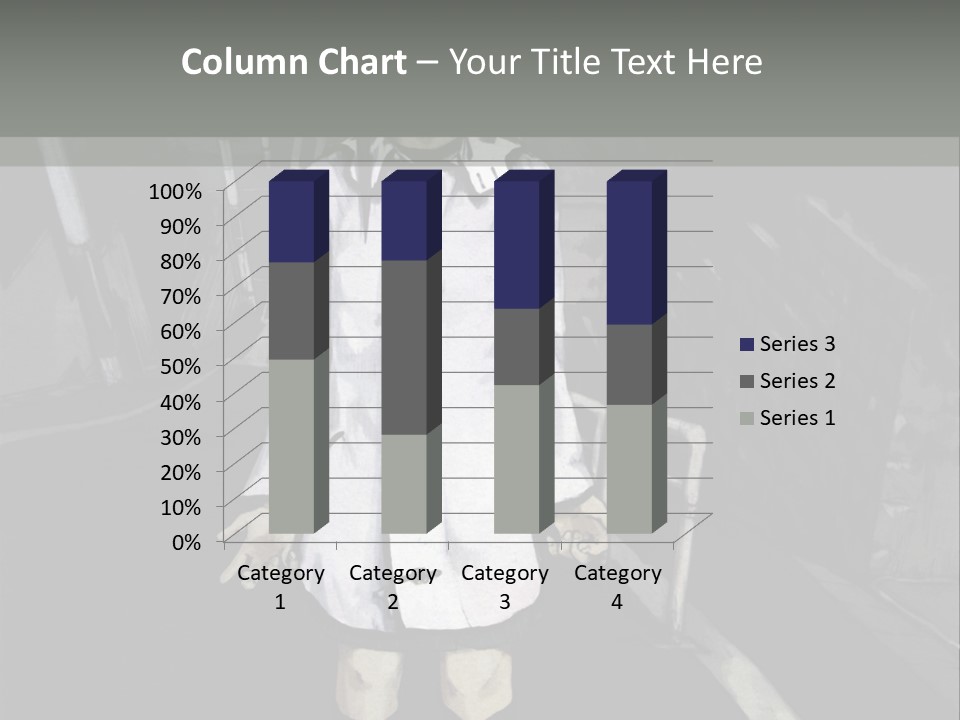 A Girl In A White Coat Is Standing On The Street PowerPoint Template