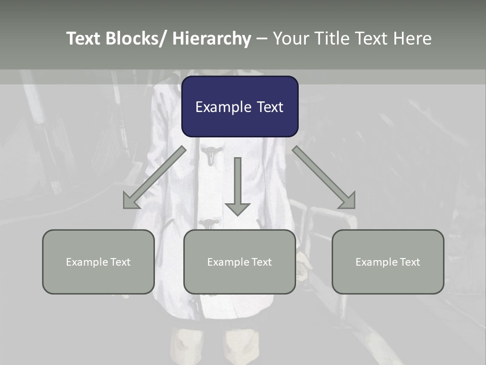 A Girl In A White Coat Is Standing On The Street PowerPoint Template