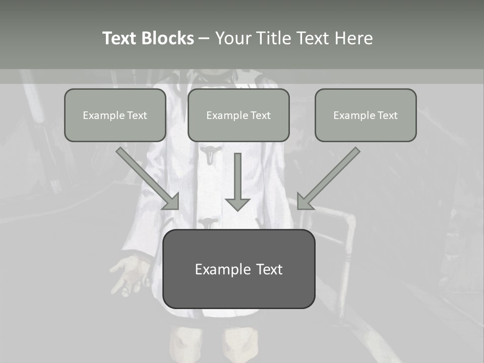 A Girl In A White Coat Is Standing On The Street PowerPoint Template