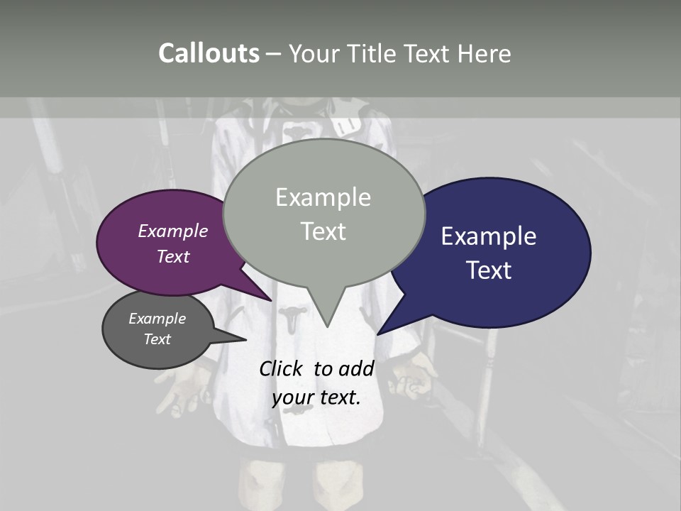 A Girl In A White Coat Is Standing On The Street PowerPoint Template