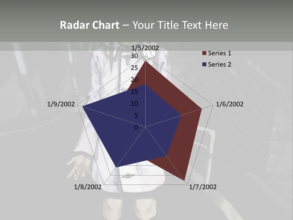 A Girl In A White Coat Is Standing On The Street PowerPoint Template