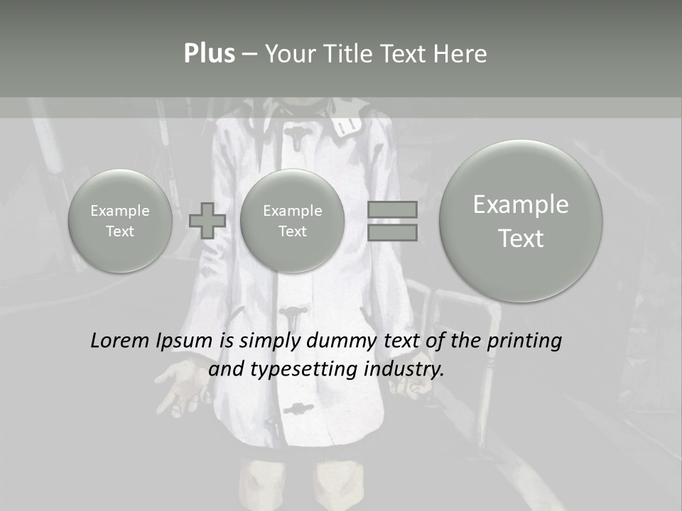 A Girl In A White Coat Is Standing On The Street PowerPoint Template