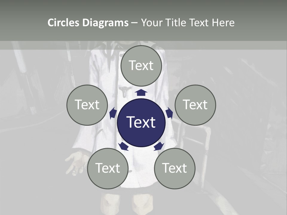 A Girl In A White Coat Is Standing On The Street PowerPoint Template