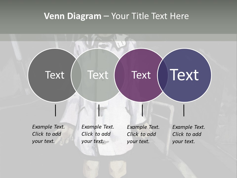 A Girl In A White Coat Is Standing On The Street PowerPoint Template