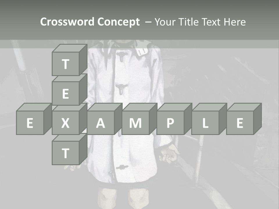 A Girl In A White Coat Is Standing On The Street PowerPoint Template