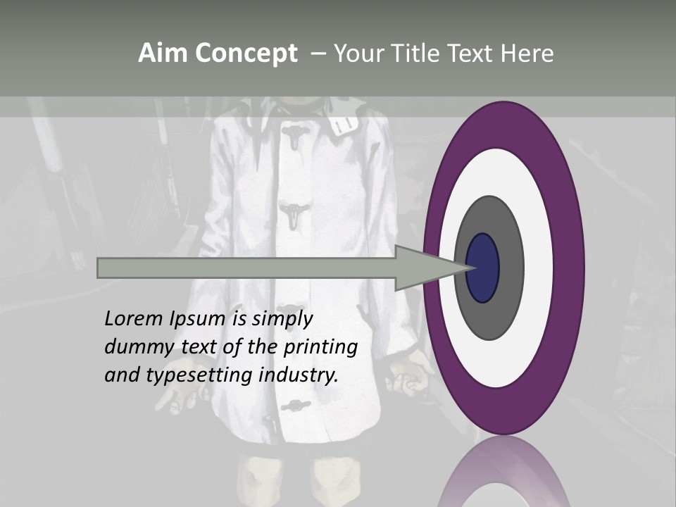 A Girl In A White Coat Is Standing On The Street PowerPoint Template