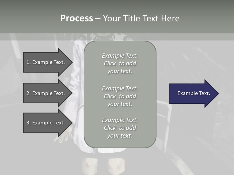 A Girl In A White Coat Is Standing On The Street PowerPoint Template